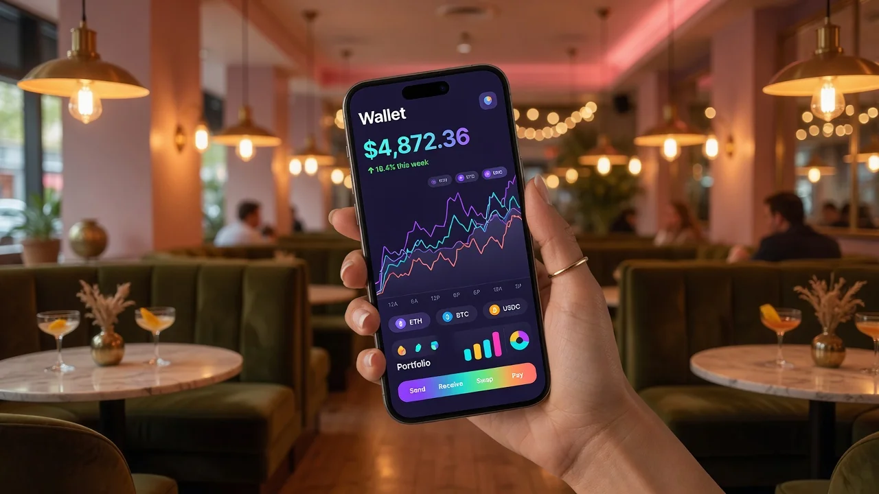 Application de portefeuille crypto sur smartphone