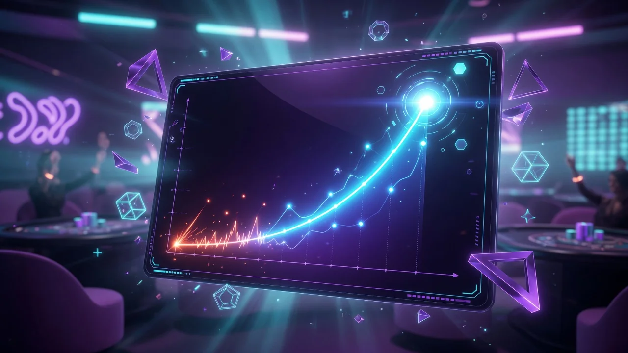Écran de multiplicateur d'un crash game