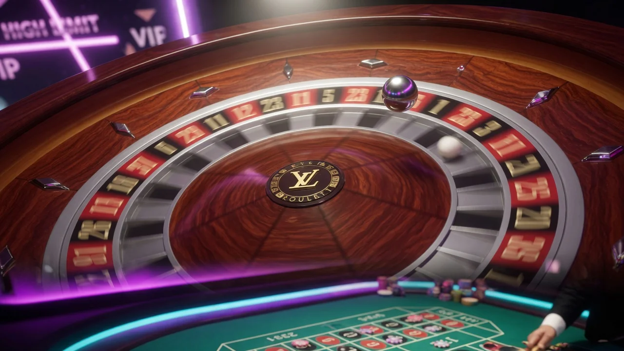 Roue de roulette en rotation