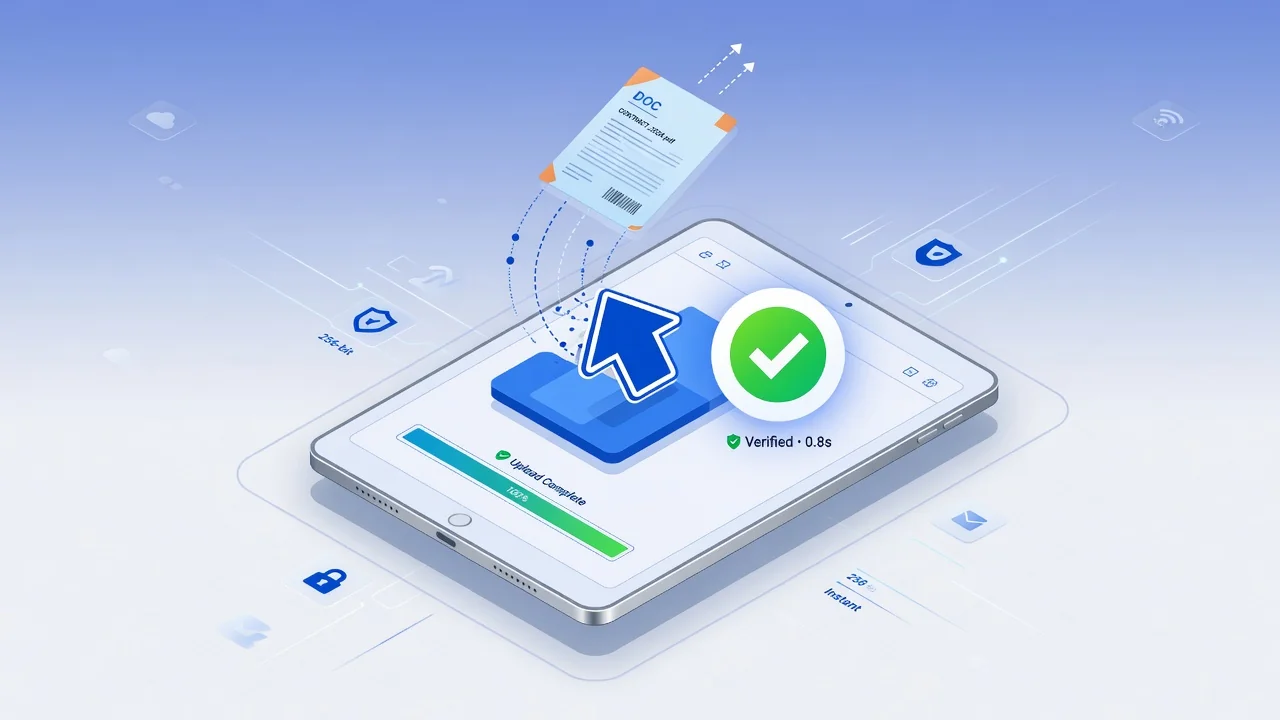 Interface de téléchargement des documents KYC